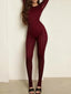 Veda Sheer Long-Sleeve Bodycon Jumpsuit One-piece