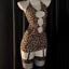 2025 Sexy Mini Leopard Print Dress Halter Backless One-piece Boysuit Hollow Lingerie Dress for Party Night Club