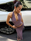 Felicity A-Line Halter Maxi Skirt Set Two-piece