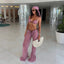 Zelena Printed Kimono Bikini Three-piece