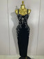 Primrose Beaded Backless Bandage Maxi Dress