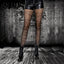 Raven Rope-Mesh Gothic Pantyhose