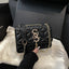 Fashionable Small Fragrant Style Argyle Quilted Small Square Bag Metal Letter Tassel Diagonal Cross Bag Commuter Shoulder Bag