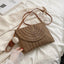Soleil Woven Straw Envelope Crossbody Bag