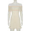 Noemi Khaki Mesh Ruffle Wrap Mini Dress