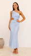 Genevieve 3D Floral One-Shoulder Cutout Maxi Dress