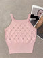 Aveline Rhinestone Eyelet Crop Tank Top One-piece