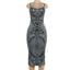 Camille Strapless Floral Backless Midi Dress