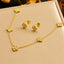Thessia Golden Flower Zircon Jewelry Collection