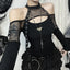 Ophelia Noir Fishnet Harness Top One-piece