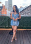 Marcella Fitted Denim Mini Dress