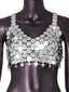 Aurelia Metal Sequin Corset Crop Top