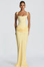Marisol Strapless Pleated Split Maxi Dress