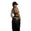 Valentina Noir Cross-Halter Apparel Top