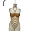 Aurette Rhinestone Tassel Chain Top