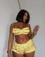 Ilaria Pleated Crop Top & Shorts Two-piece