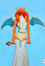 Orange Dragon Winged Jumpsuit Costume One-piece