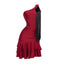 Isolde Asymmetric Tassel Latin Dance Mini Dress