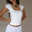 Maisie Lace-Trim Square-Neck Baby Tee One-piece