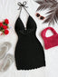 Lisette Beaded Cutout Knit Mini Dress