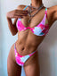Tie dye Bikini set V-Bar Thong