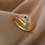 Safiya Lucky Evil Eye Stainless Steel Ring Collection