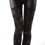 Punk rock metal leggings gothic lace up leggings