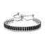Noire Black Crystal Adjustable Bangle Collection