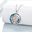 Ladies Fashion Animal Pendant Necklace Cute Mother Daughter Dolphin Crystal Jewelry Anniversary Birthday Mother's Day Gift