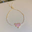 Rhinestones Adjustable Plated Love Heart Bracelet