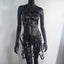 Noir Vixen Faux Leather Harness Set Two-piece
