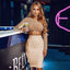 2 Piece Beading Top Bodycon Bandage Skirt Sets