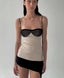 Kalliope Contrast Bandeau Patchwork Asymmetric Cami Mini Dress