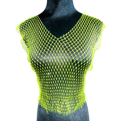Leqoel Sexy Mesh Crop Tops for Women 2022 Summer Rhinestones Fashion Party See Through Fishnet Tank Hollow Out Backless Top New