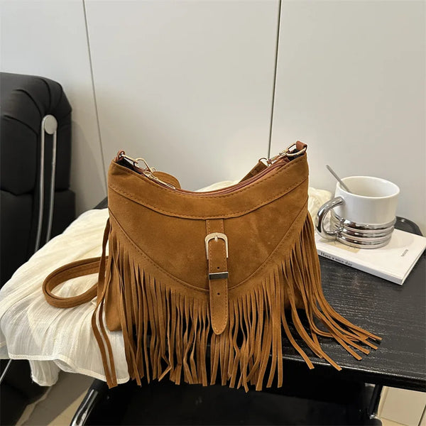 Dakota Fringe Hobo Shoulder Bag