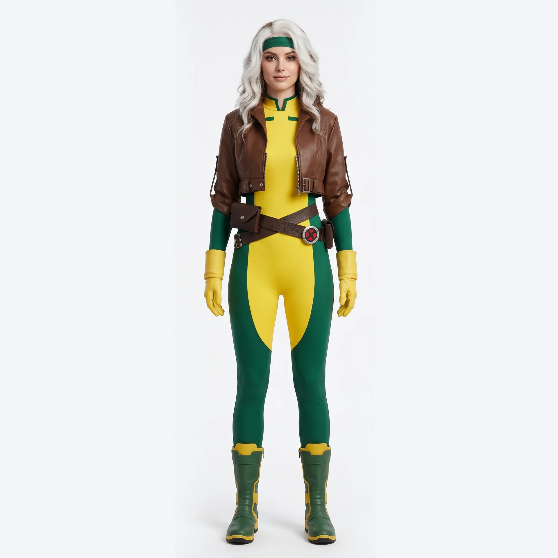 Yellow Hero Bodysuit & Jacket Costume Set Secondary image