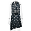 Marceline Navy Polka Dot Mesh Halter Mini Dress