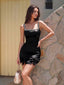Freya Beaded Bow Lace-Up Mini Dress