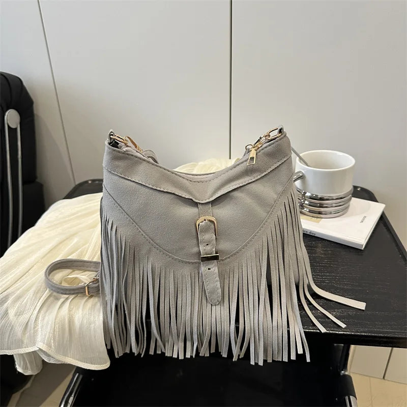 Dakota Fringe Hobo Shoulder Bag