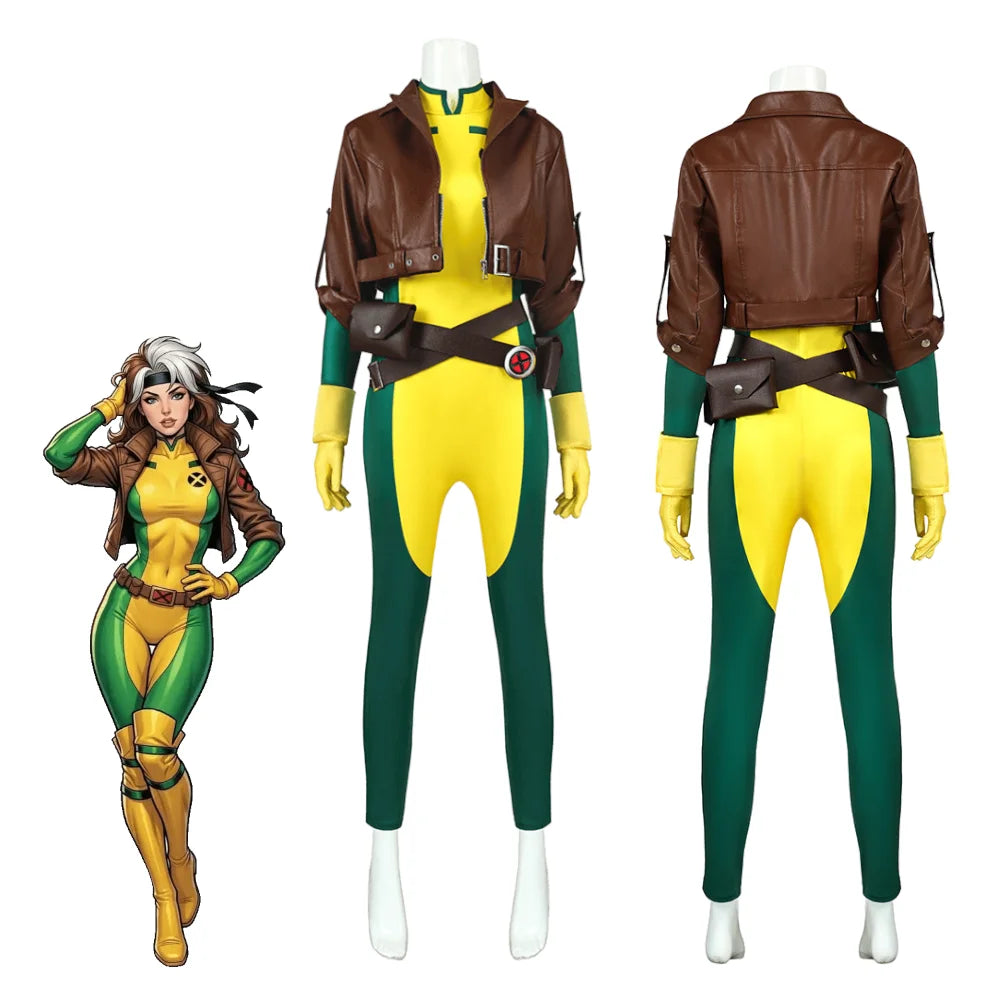Yellow Hero Bodysuit & Jacket Costume Set Main image