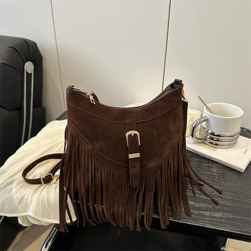 Dakota Fringe Hobo Shoulder Bag