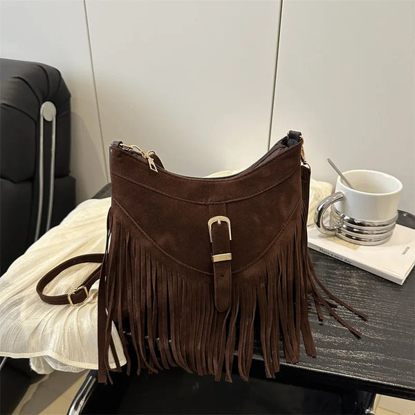Dakota Fringe Hobo Shoulder Bag