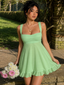 Elara Mint Ruffle Mini Dress