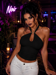 Sabrina Noir Halter Top One-piece