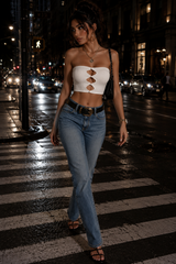Aria Pearl Cutout Tube Top One-piece