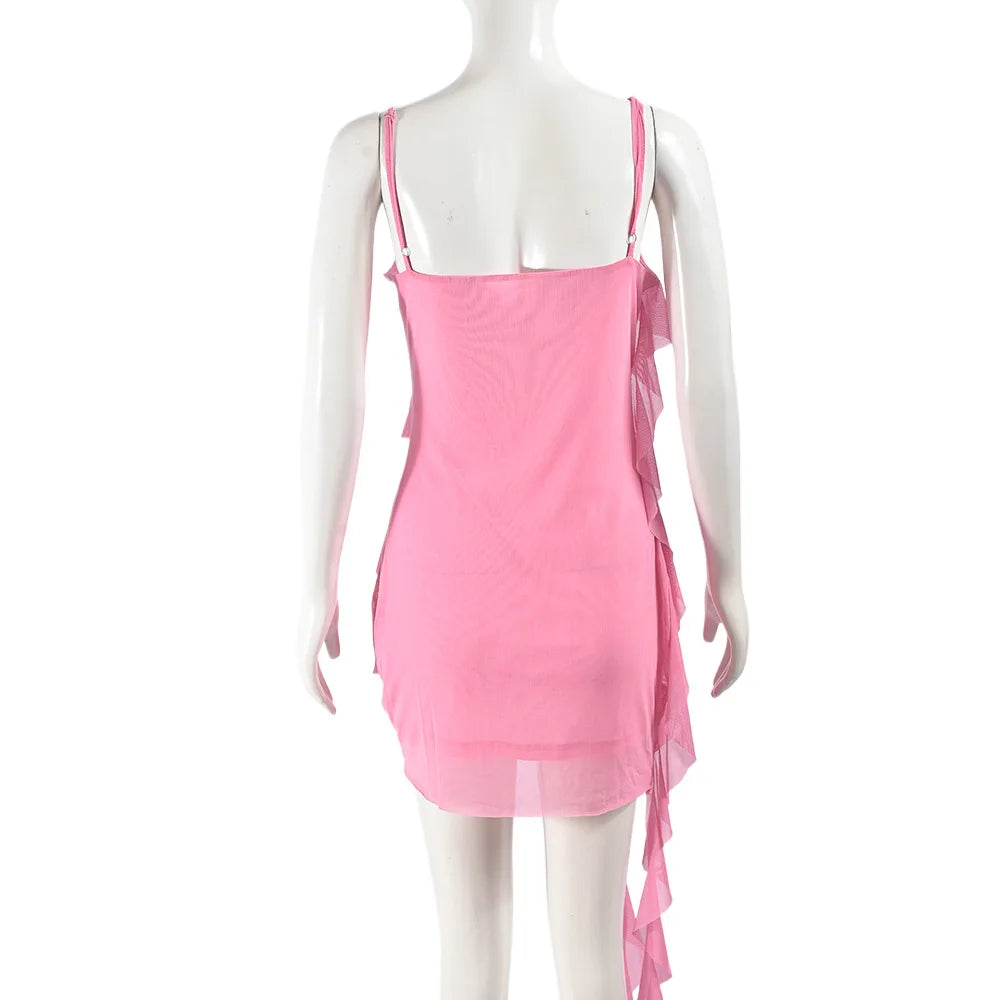 Sienna Sunset Ruffle Mini Dress