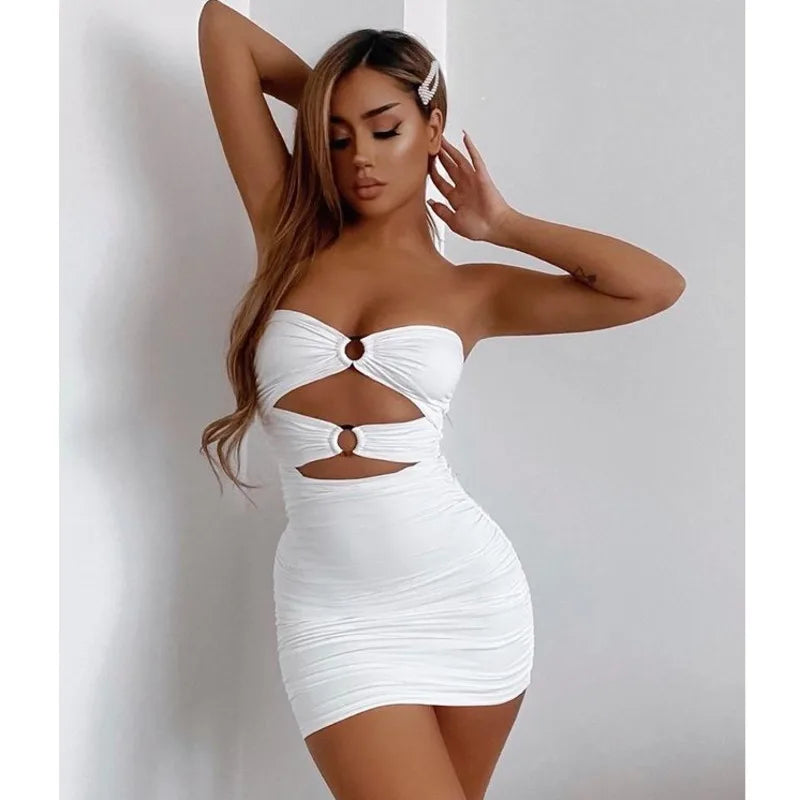 Mireya Strapless Backless Cutout Bodycon Mini Dress