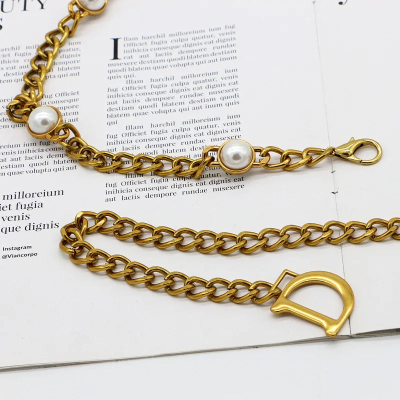 Amalia Bronze-Tone Chunky Link Waist Belly Chain