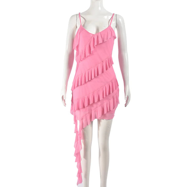 Sienna Sunset Ruffle Mini Dress