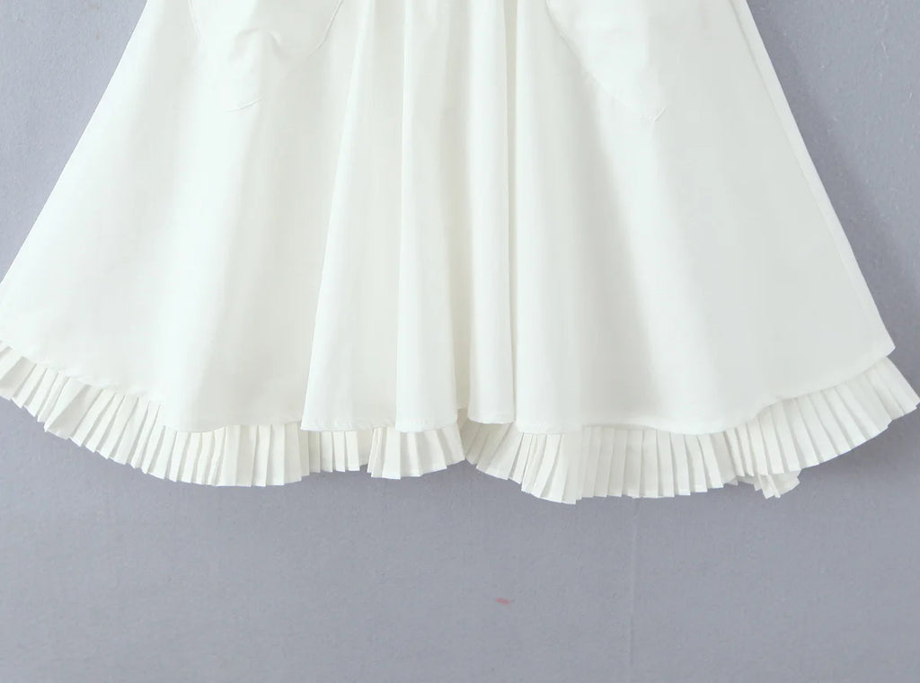 Vivian Cloudline Ruffled Halter Mini Dress